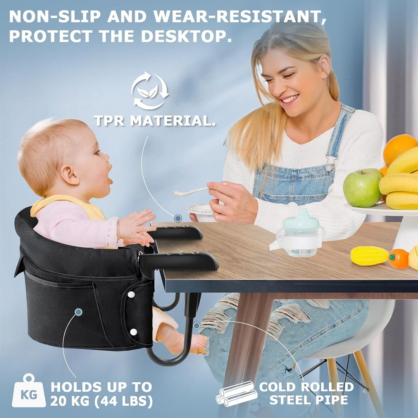 Baby Chair Hook Portable Chair for Travel Foldable Travel for Babies Eating US