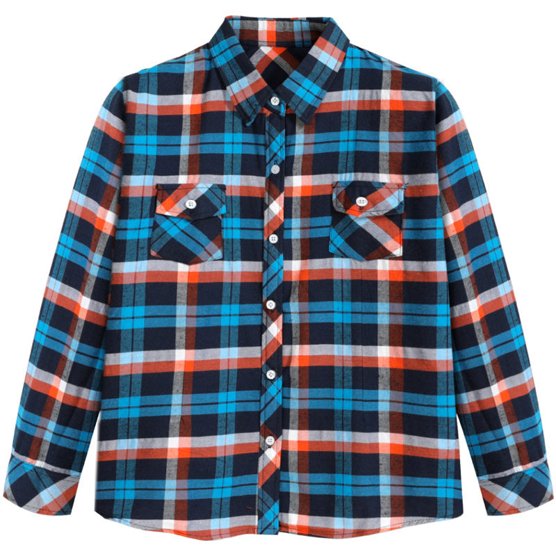 Fat Children's Clothing Long-sleeved Loose Shirt