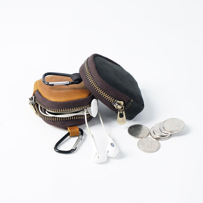 Cowhide Small Wallet Zipper Shell