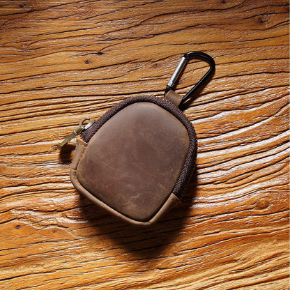 Cowhide Small Wallet Zipper Shell