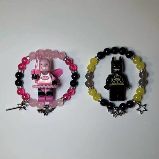 Fast & Furious Couples Bracelets Set - Cool Race Car Victory Banner BFF Beaded Jewelry