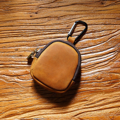 Cowhide Small Wallet Zipper Shell